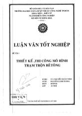Thiết kê, thi công mô hình trạm trộn bê tông