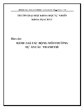 Đề tài Đánh giá tác động môi trường dự án cầu thanh trì