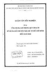 Đề tài Ứng dụng gis trong quy hoạch sủ dụng đất huyện nhà bè TP Hồ Chí Minh