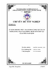 Áp dụng phương pháp cba đánh giá hiệu quả dự án trồng rừng ngập mặn phòng hộ đê biển khu vực giao thủy - Nam định