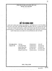 Đề tài Khảo sát, đánh gia công tác quản lý, thu gom, xử lý và tác động của các loại chất thải