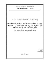 Đề tài Nghiên cứu khả năng ứng dụng ảnh vệ tinh radar và quang học để thành lập một số thông tin về lớp phủ mặt đất