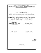 Đề tài Nghiên cứu quản lý tổng hợp tài nguyên và môi trường lưu vực sông mã