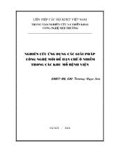 Đề tài Nghiên cứu ứng dụng các giải pháp công nghệ mới để hạn chế ô nhiễm trong các khu mổ bệnh viện
