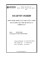 Đề tài Thiết kế hệ thống xlnt khu dân cư Bình Trưng Đông - Q2 - Tp Hồ Chí minh công suất 1200m3/ngày