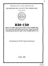 Khảo sát hiện trạng rác thải ở khu công nghiệp nhu cầu xây dựng hệ thống xử lý rác thải tại Tp. Hồ Chí Minh, Hải Dương, khu công nghiệp Đồng Nai
