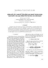 Đề tài Đánh giá các tham số cân bằng axit - Bazơ trong dung dịch nước của quá trình proton hóa các đơn bazơ