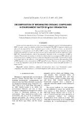 Decomposition of brominated organic compounds in environment water by y - Ray irradiation