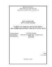 Luận văn Nghiên cứu thiết kế chế tạo hệ thống máy nghiền bột bán hóa công suất 10 tấn / ngày