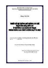Luận văn Thiết kế hệ thống mô phỏng cơ chế phản ứng hóa hữu cơ ở trường Cao đẳng sư phạm nhằm nâng cao chất lượng dạy và học