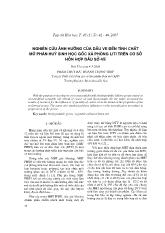 Đề tài Nghiên cứu ảnh hởng của dầu ve đến tính chất mỡ phân huỷ sinh học gốc xà phòng liti trên cơ sở hỗn hợp dầu sở - Ve