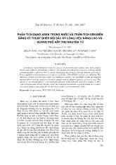Đề tài Phân tích dạng ASEN trong nước và trầm tích ven biển bằng kỹ thuật gép nối sắc ký lỏng hiệu năng cao và quang phổ hấp thụ nguyên tử