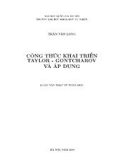 Luận văn Công thức khai triển Taylor - Gontcharov và áp dụng