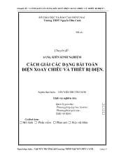 Chuyên đề Cách giải các dạng bài toán điện xoay chiều và thiết bị điện