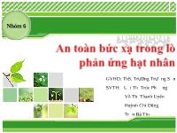 Đề tài Đảm bào an toàn bức xạ trong lò phản ứng hạt nhân