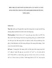 Đề tài Điều trị gãy kín thân xương bàn các ngón tay dài bằng phương pháp xuyên kim kirschner dưới màn tăng sáng