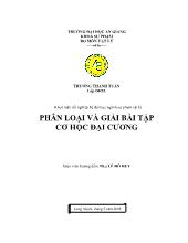 Khóa luận Phân loại và giải bài tập cơ học đại cương