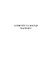 Lí thuyết và các dạng bài tập Mạch RLC