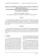 Đề tài Khảo sát ảnh hưởng của một số yếu tố đến quá trình lên men bia nồng độ cao
