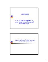 Bài giảng Các kỹ thuật chính của công nghệ nuôi cấy mô, tế bào thực vật
