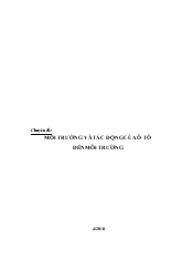 Chuyên đề Môi trường và tác động của ô tô đến môi trường