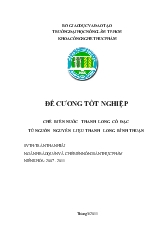 Khóa luận Chế biến nước thanh long cô đặc từ nguồn nguyên liệu thanh long Bình Thuận
