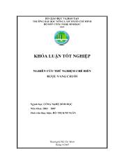 Khóa luận Nghiên cứu thử nghiệm chế biến rượu vang chuối