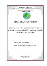 Khóa luận Phân lập vi khuẩn bacillus subtilis từ đất và khảo sát tính đối kháng với vi khuẩn E. Coli gây bệnh tiêu chảy trên heo