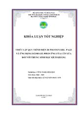 Khóa luận Thiết lập quy trình điện di protein SDS- PAGE và ứng dụng đánh giá phản ứng của cây lúa đối với thuốc sinh học kích kháng