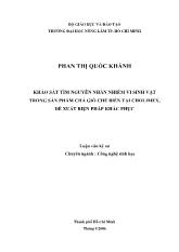 Luận văn Khảo sát tìm nguyên nhân nhiễm vi sinh vật trong sản phẩm chả giõ chế biến tại cholimex, đề xuất biện pháp khắc phục