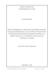 Luận văn Phân lập promoter của gen mã hóa cho enzyme cinnamyl alcohol dehydrogenase (cad) và thiết kế vector chuyển gen mang đoạn gen mã hóa cho enzyme cinnamoyl coa reductase (CCR) từ cây bạch đàn Uro (Eucalyptus urophylla S.t. blake)