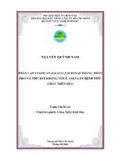 Luận văn Phân lập vi khuẩn bacillus subtilis trong phân heo và thử đối kháng với E. coli gây bệnh tiêu chảy trên heo