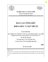Đề tài Hoàn thiện công nghệ xử lý nước quả bằng phương pháp công nghệ sinh học dùng cho sản xuất rượu vang chất lượng cao
