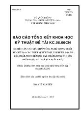 Đề tài Nghiên cứu các giải pháp công nghệ trong thiết kế chế tạo các thiết bị xử lý bụi, vi khuẩn, độc tố hóa chất, nước để nâng cao chất lượng các sản phẩm dược và thuỷ sản xuất khẩu