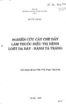 Đề tài Nghiên cứu cây chè dây làm thuốc điều trị bệnh loét dạ dày - Hành tá tràng