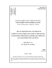 Đề tài Nghiên cứu hoàn thiện công nghệ và thiết kế chế tạo hệ thống thiết bị để cơ giới hóa quá trình sản xuất muối phơi nước tập trung