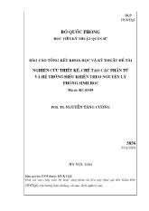 Đề tài Nghiên cứu thiết kế, chế tạo các phần tử và hệ thống điều khiển theo nguyên lý phỏng sinh học