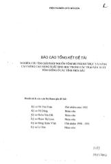 Đề tài Nghiên cứu tìm giải pháp nguồn tôm mẹ thành thục và nâng cao năng suất sinh học trong các trại sản xuất tôm giống ở các tỉnh phía bắc