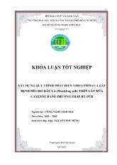 Khóa luận Xây dựng qui trình phát hiện virus PMWaV-1 gây bệnh héo đỏ đầu lá (Mealybug wilt) trên cây dứa Cayenne bằng phương pháp RT-PCR
