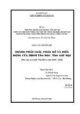 Chuyên đề Thành phần loài, phân bố và biến động của nhóm tảo độc, tảo gây hại