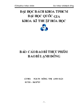 Đề tài Bao bì lạnh đông