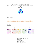 Đề tài Nhu cầu dinh dưỡng cho người béo phì