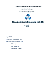 Đề tài Nhu cầu dinh dưỡng của trẻ từ 3 đến 4 tuổi