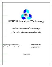 Đề tài Những biến đổi hóa sinh học của thủy sản sau khi đánh bắt