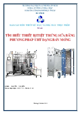 Đề tài Tìm hiểu thiết bị tiệt trùng sữa bằng phương pháp UHT dạng bản mỏng