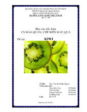 Đề tài Tìm hiểu về trái Kiwi