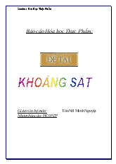 Đề tài Tổng quan về khoáng sắt