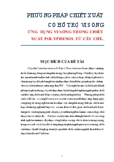 Đề tài Ứng dụng vi sóng trong chiết xuất Polyphenol từ cây chè