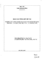 Nghiên cứu công nghệ sản xuất sản phẩm bổ sung Protein - Vi chất cho trẻ từ 6 - 12 tháng tuổi