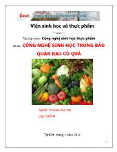Tiểu luận Công nghệ sinh học trong bảo quản rau củ quả